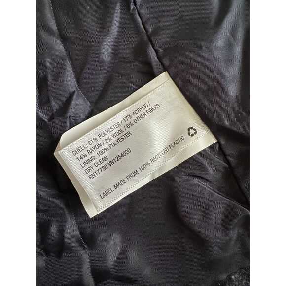 Mossimo Supply Co. Women Coat Navy Hooded Front Tie Belt Pockets Lined Medium - Picture 8 of 11